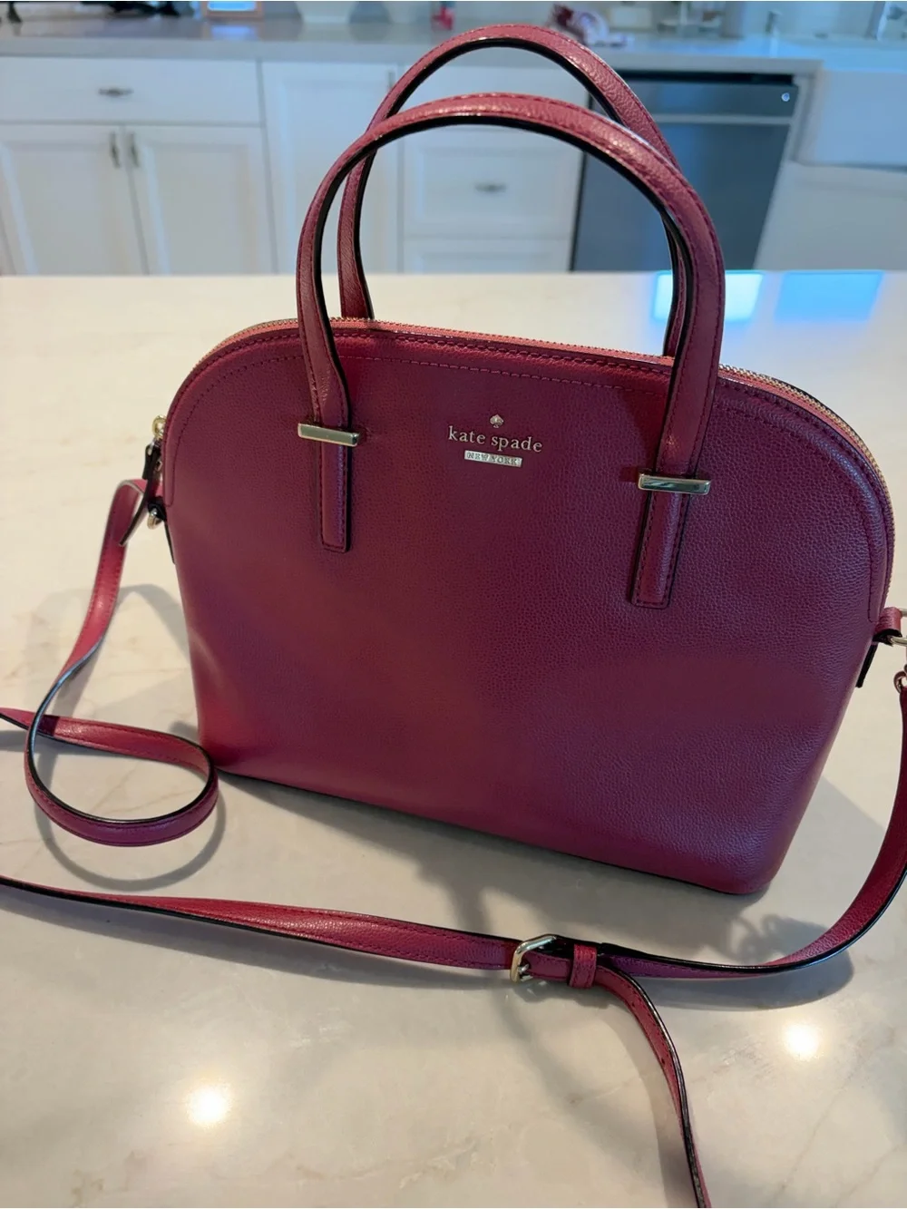 KATE SPADE New York Berry Leather Dome Satchel